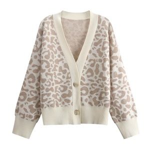 Lepoard Print Cardigan